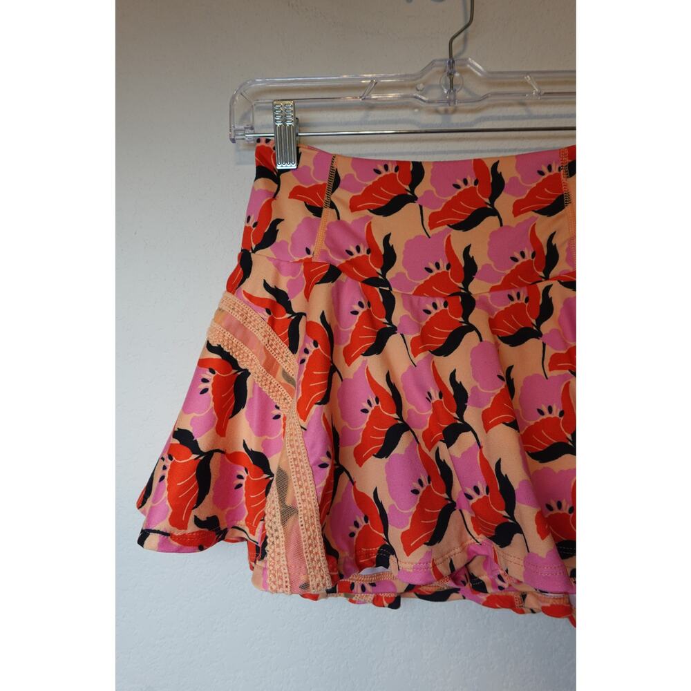FP Movement Pleats & Thank You Skort in Pink/Orange size small - Picture 2 of 6